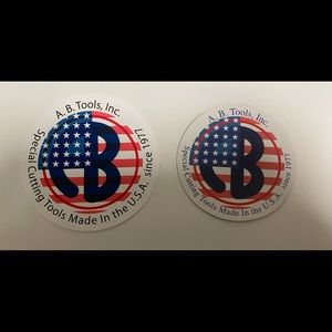 A.B. Cutting Tools Sticker and Magnet Lot of 2